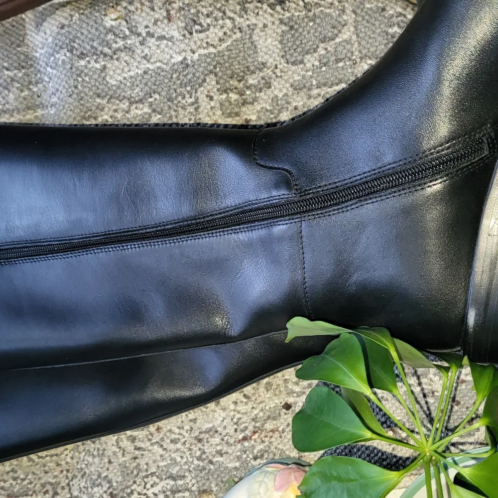 Quince Italian Leather Riding Boots Black Shoes 9 - Picture 6 of 10